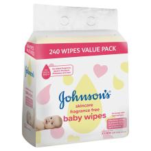 Johnsons fragrance free baby wipes