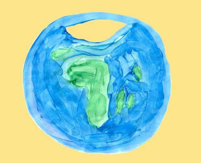 Child's Painting of Earth